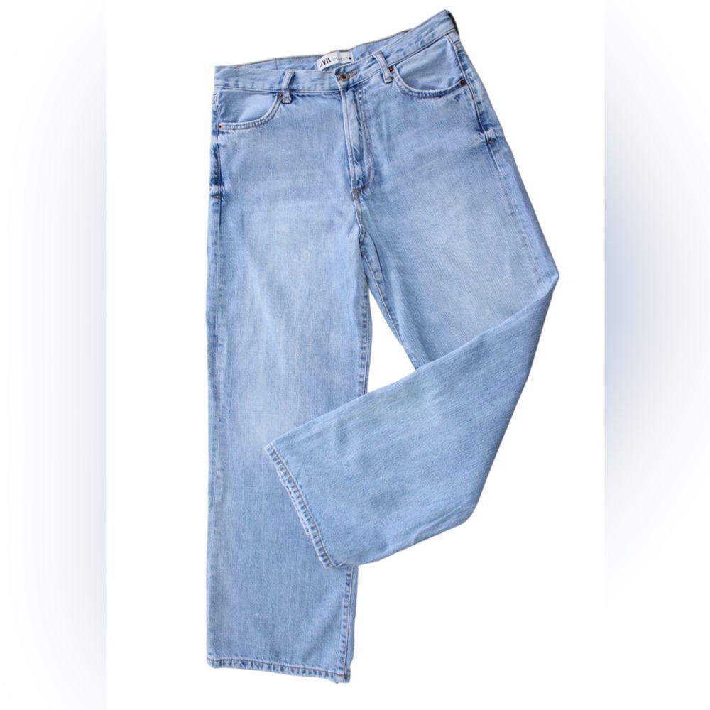 Zara Women’s Sky Blue Wide Leg Jeans
